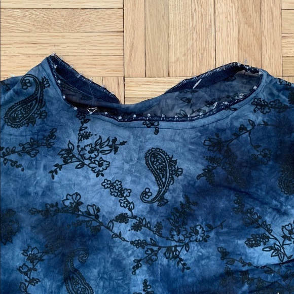 Unbranded Tie Dye Mesh Paisley Long Sleeve - Picture 2 of 3